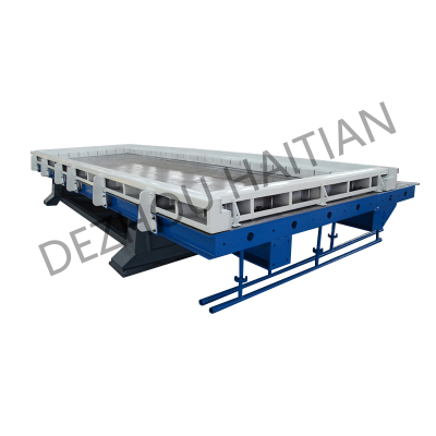 Mesa basculante de hormigón prefabricado